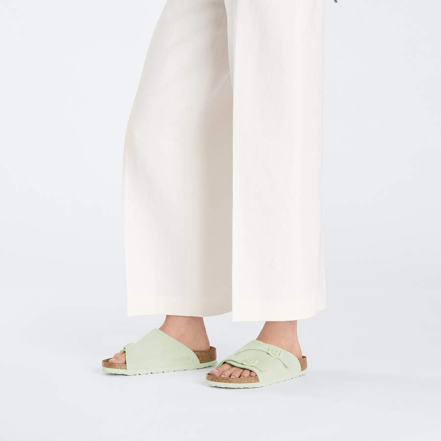 Zürich Suede Leather - Faded Lime