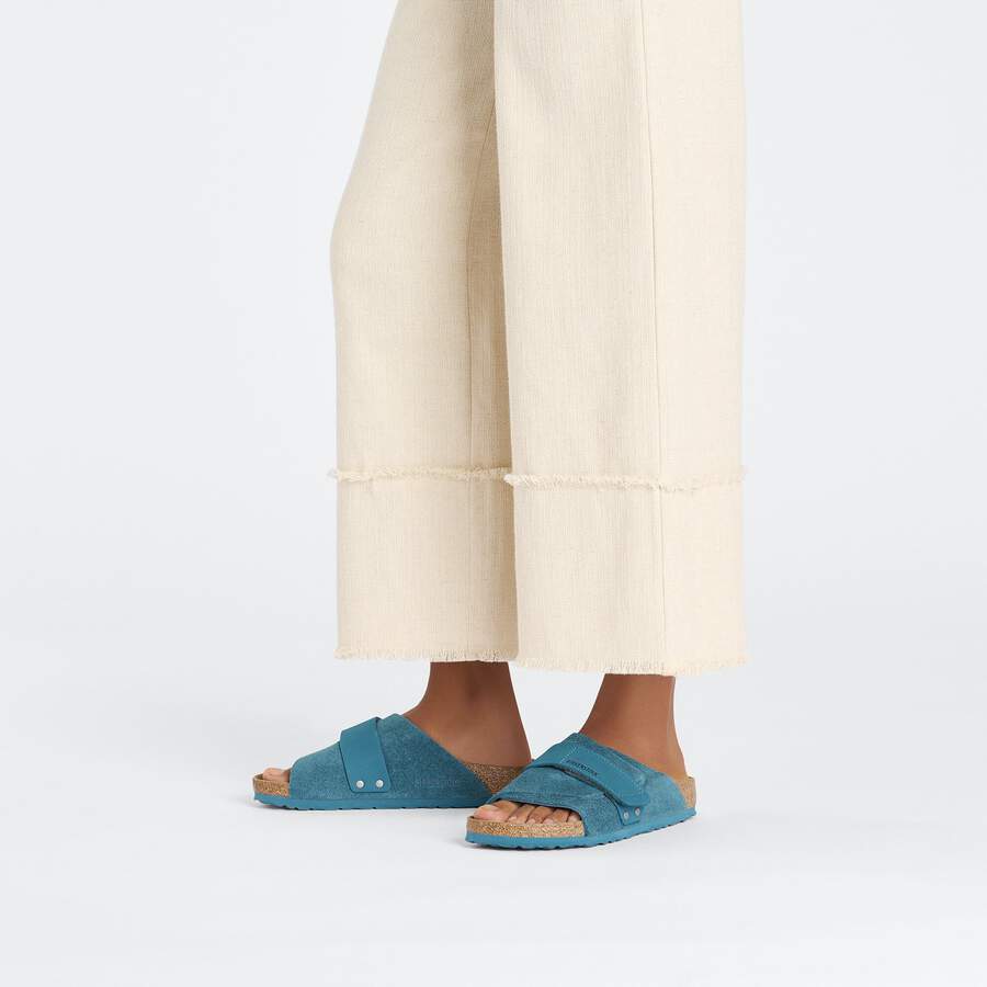 Kyoto Suede Leather - Deep Turquoise