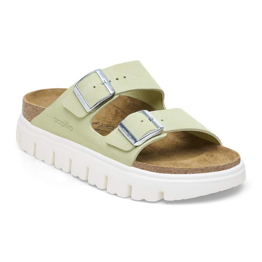 Arizona Chunky Suede Leather - Faded Lime