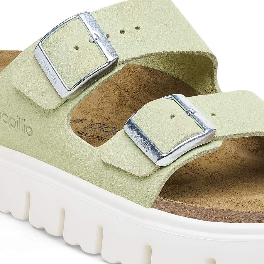 Arizona Chunky Suede Leather - Faded Lime
