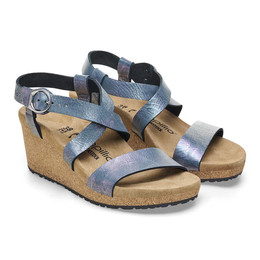 Sibyl Ring-Buckle Nubuck Leather - Metallic Black