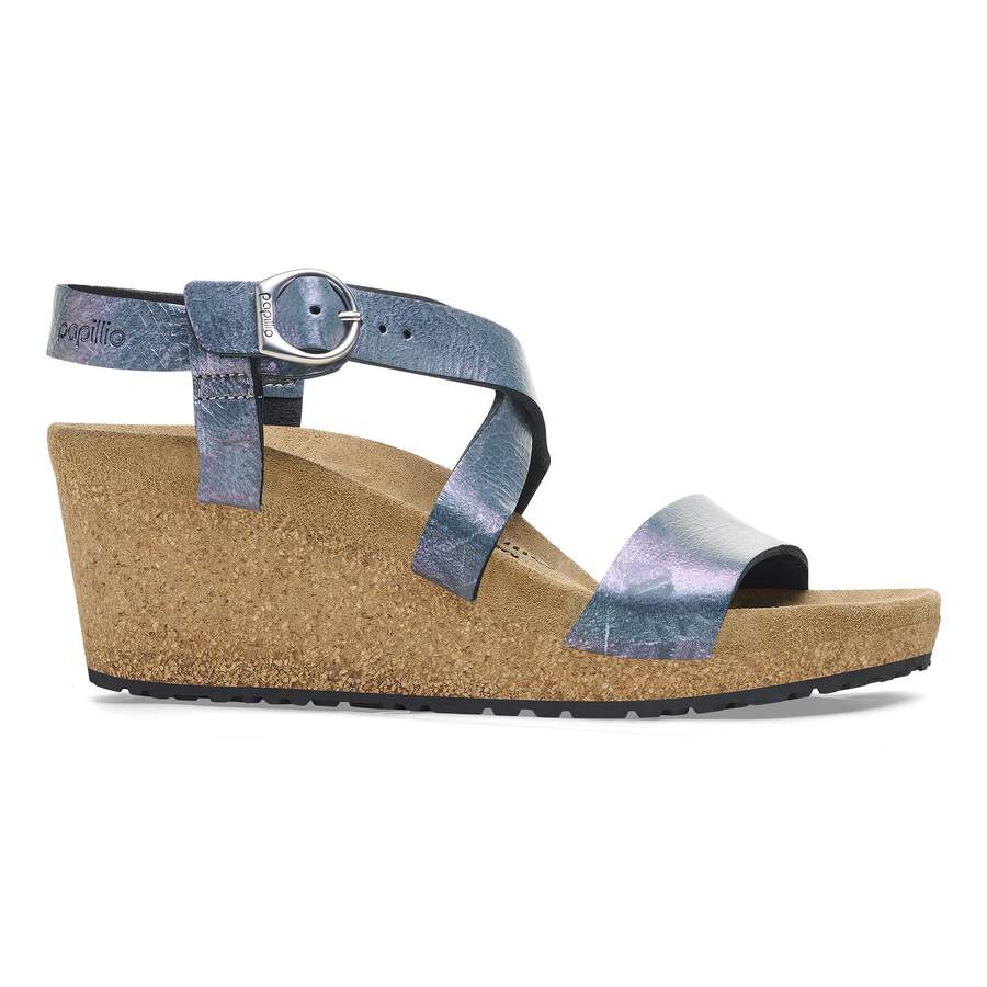 Sibyl Ring-Buckle Nubuck Leather - Metallic Black