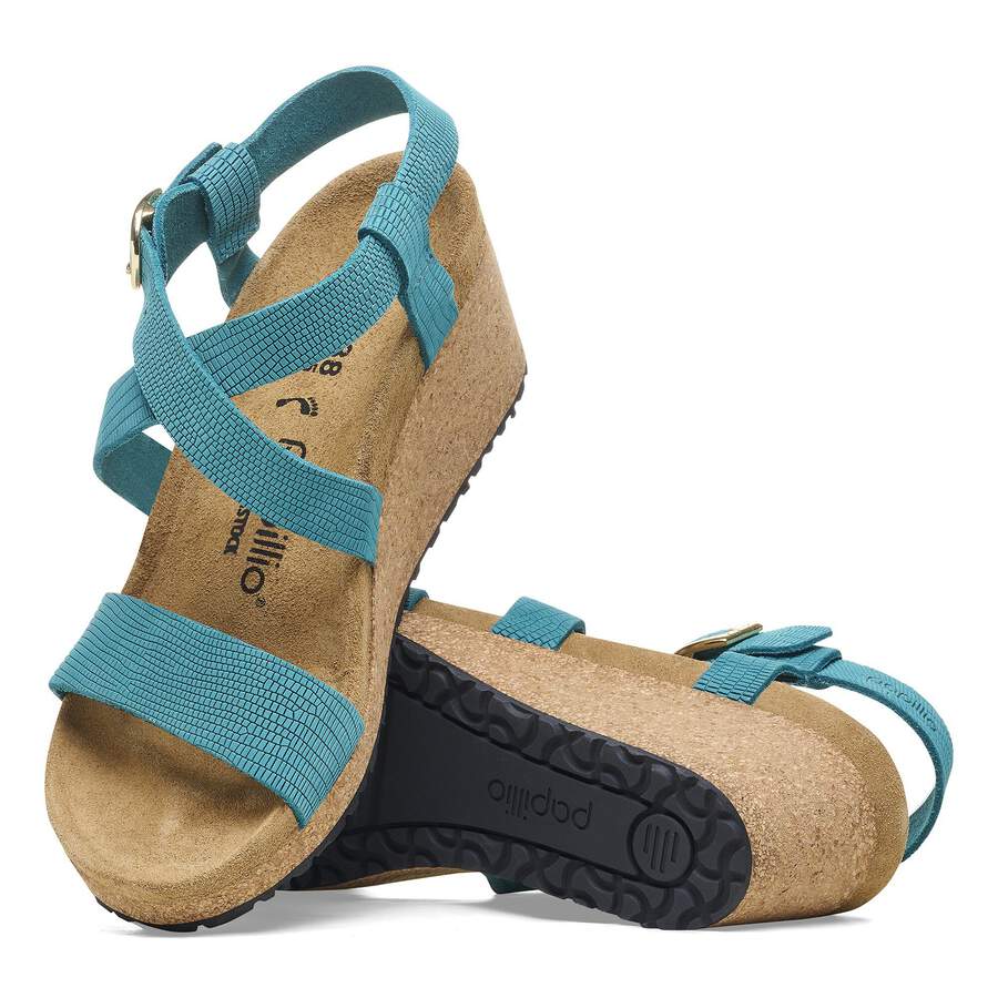 Sibyl Ring-Buckle Nubuck Leather Embossed - Biscay Bay