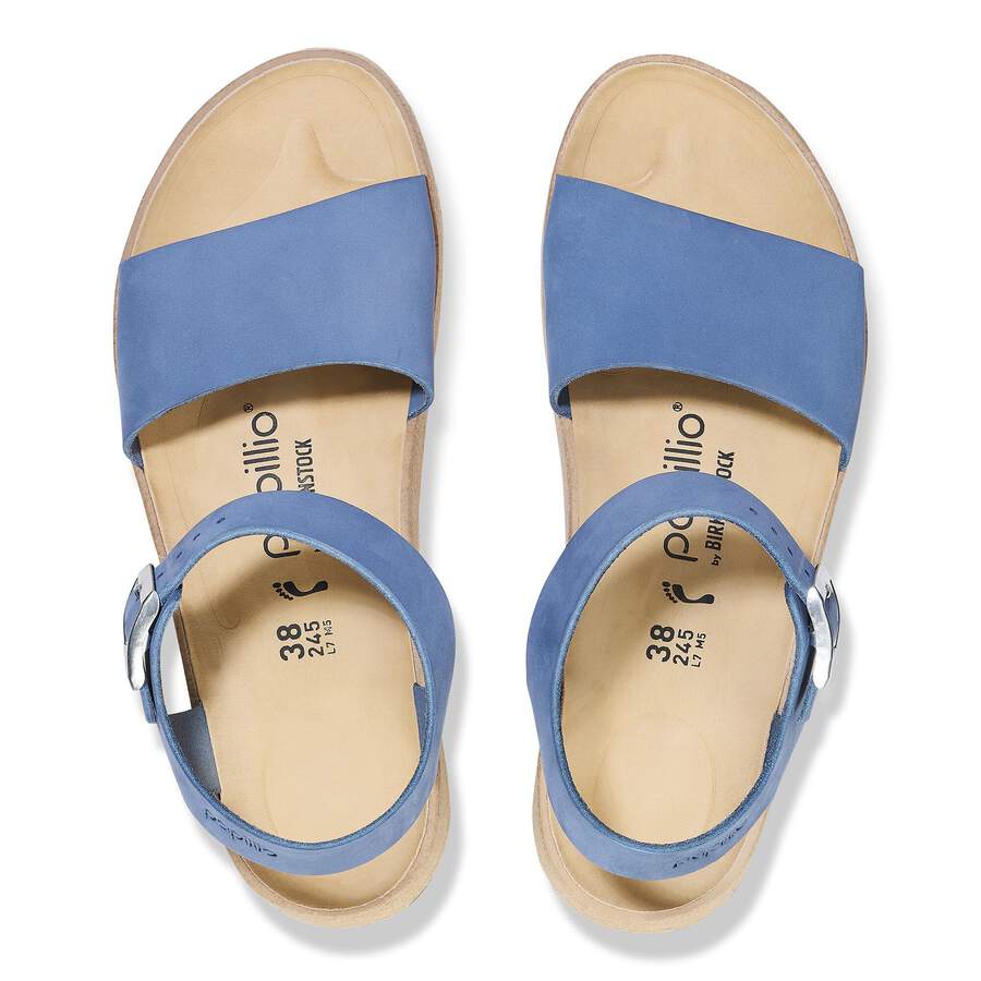 Glenda Nubuck Leather - Elemental Blue