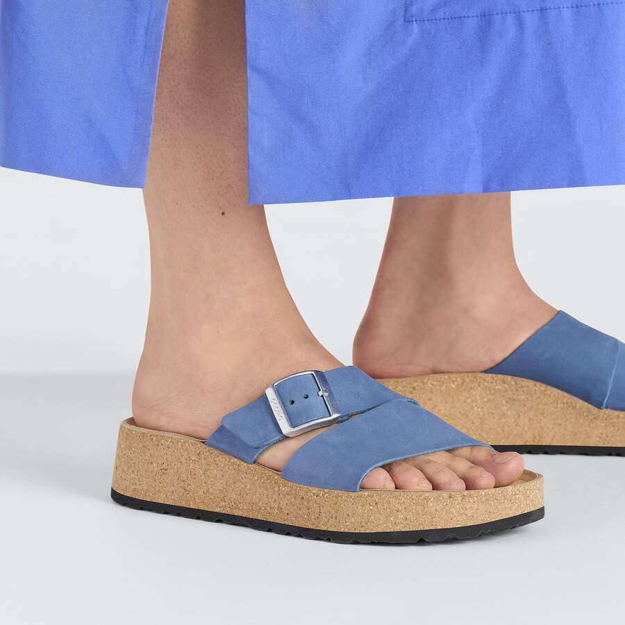 Almina Nubuck Leather - Elemental Blue