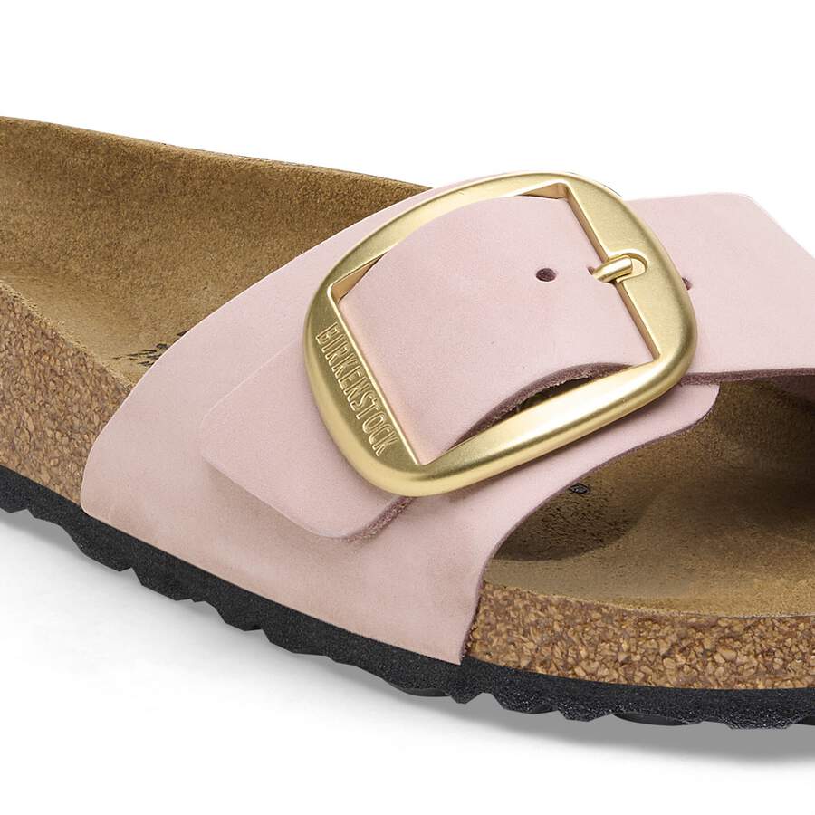 Madrid Big Buckle Nubuck Leather - Soft Pink