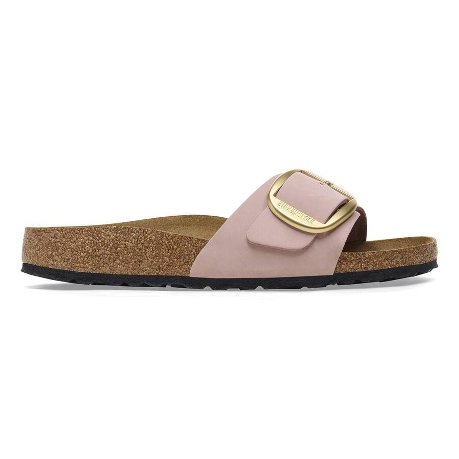 Madrid Big Buckle Nubuck Leather - Soft Pink