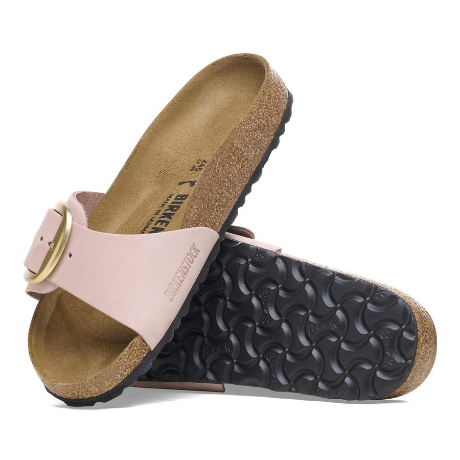 Madrid Big Buckle Nubuck Leather - Soft Pink