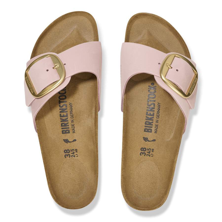 Madrid Big Buckle Nubuck Leather - Soft Pink