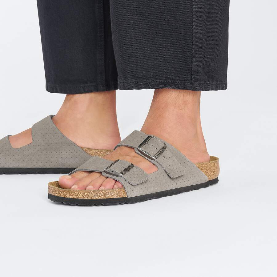 Arizona Suede Leather Embossed - Dotted Stone Coin