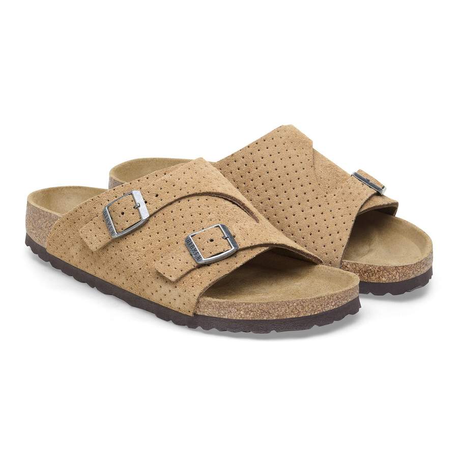 Zürich Suede Leather Embossed - Dotted New Beige
