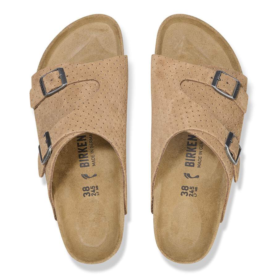 Zürich Suede Leather Embossed - Dotted New Beige