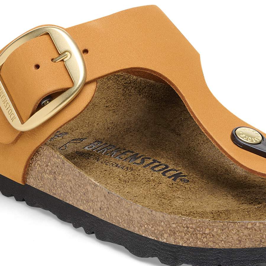 Gizeh Big Buckle Nubuck Leather - Burnt Orange