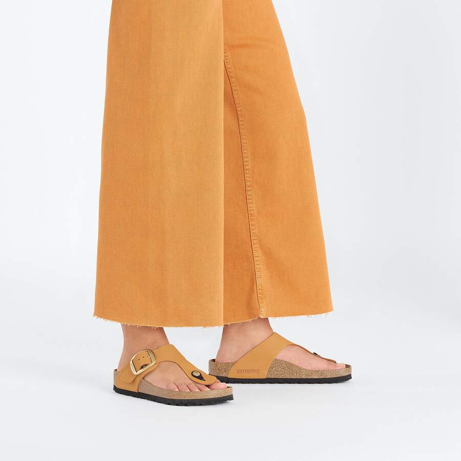 Gizeh Big Buckle Nubuck Leather - Burnt Orange