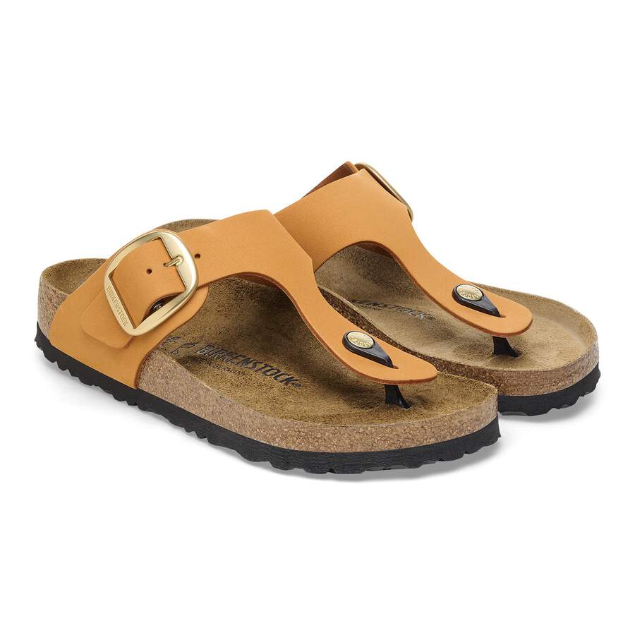Gizeh Big Buckle Nubuck Leather - Burnt Orange