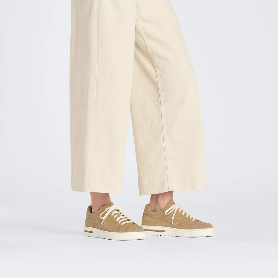 Bend Low Suede Leather Embossed - Dotted New Beige