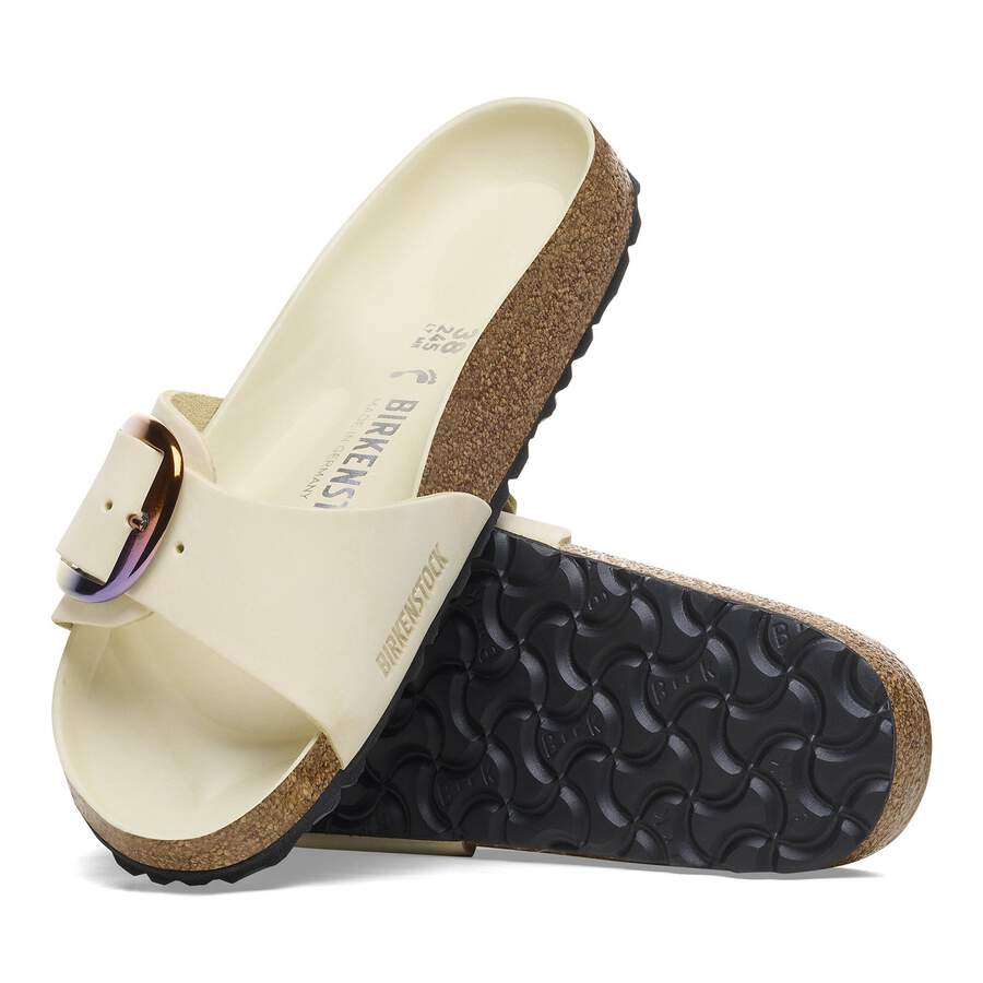 Madrid Big Buckle Natural Leather Nubuck - Ecru