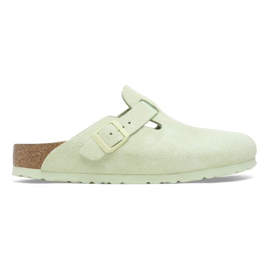 Boston Soft Footbed Suede Leather - Faded Lime