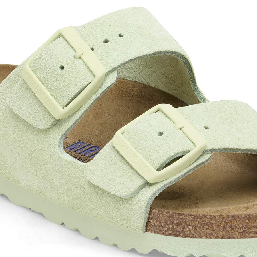 Arizona Soft Footbed Suede Leather - Faded Lime