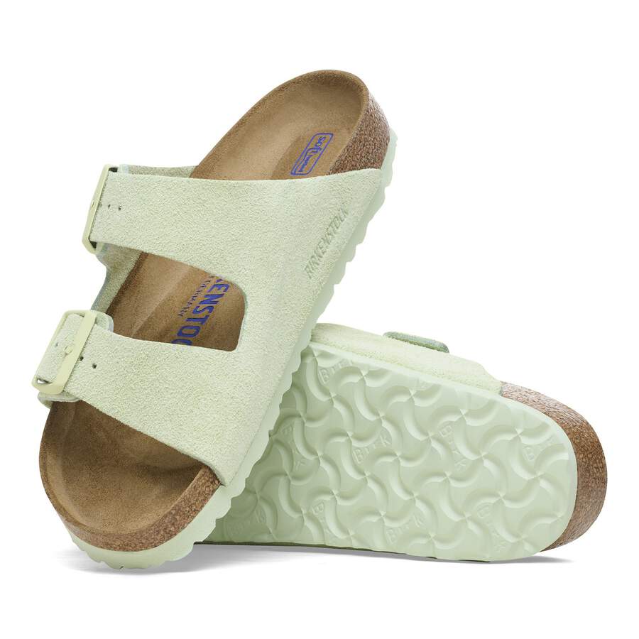 Arizona Soft Footbed Suede Leather - Faded Lime