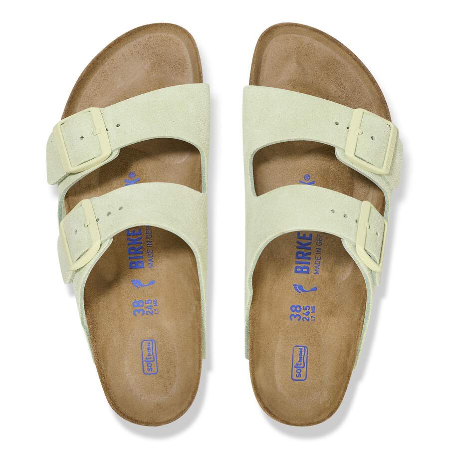 Arizona Soft Footbed Suede Leather - Faded Lime
