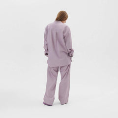 Tekla Long-sleeved Shirt - Mauve Stripes