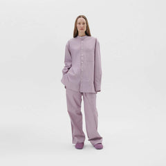 Tekla Long-sleeved Shirt - Mauve Stripes