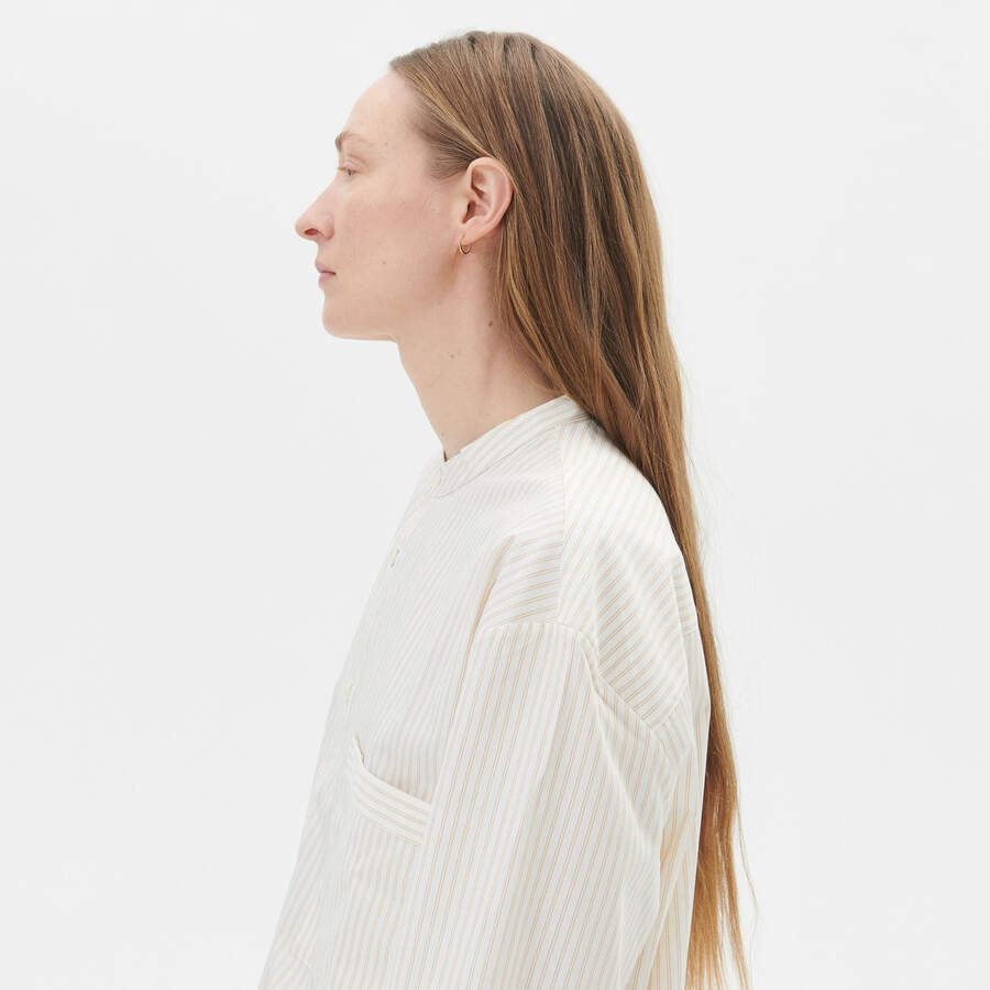 Tekla Long-sleeved Shirt - Wheat Stripes