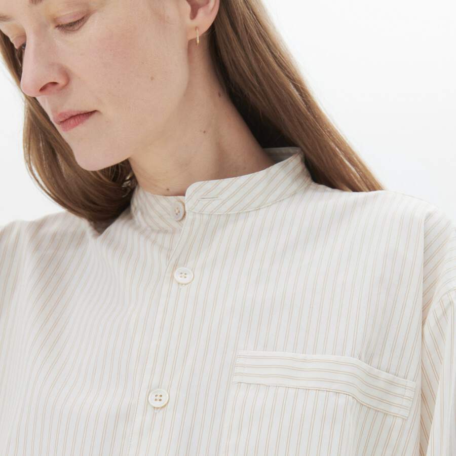 Tekla Kaftan - Wheat Stripes