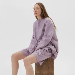 Tekla Shorts - Mauve Stripes