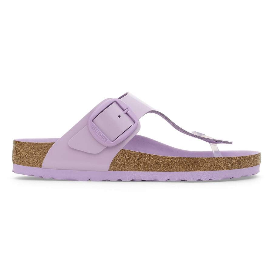 Gizeh Big Buckle Natural Leather Patent - High-Shine Crocus