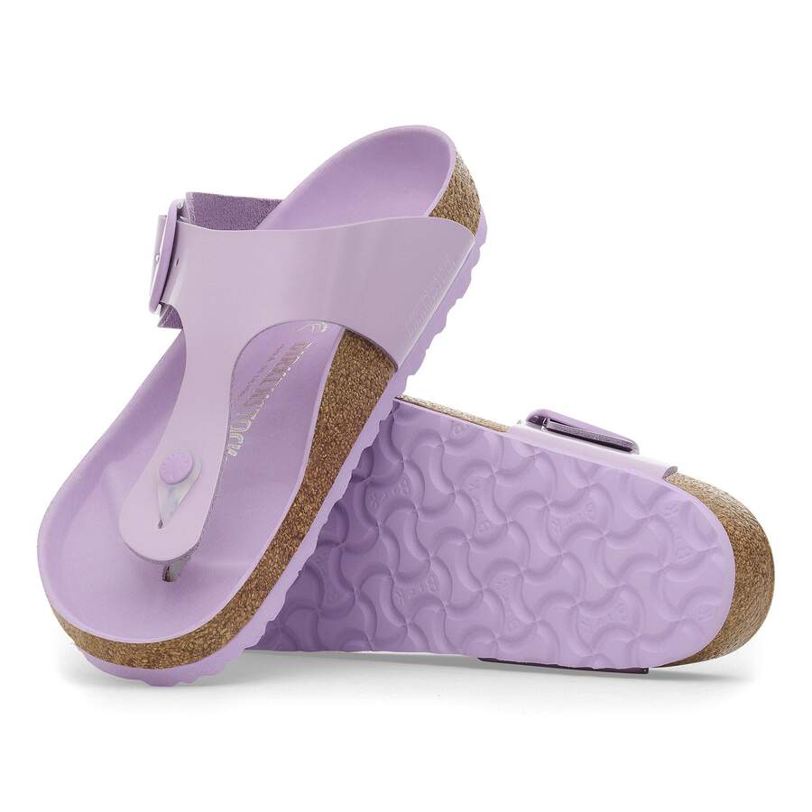 Gizeh Big Buckle Natural Leather Patent - High-Shine Crocus