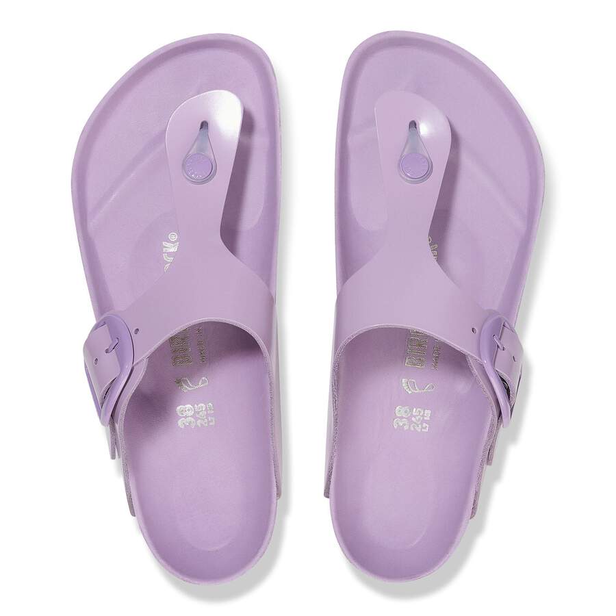 Gizeh Big Buckle Natural Leather Patent - High-Shine Crocus