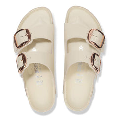 Arizona Big Buckle Natural Leather Patent - High Shine Ecru