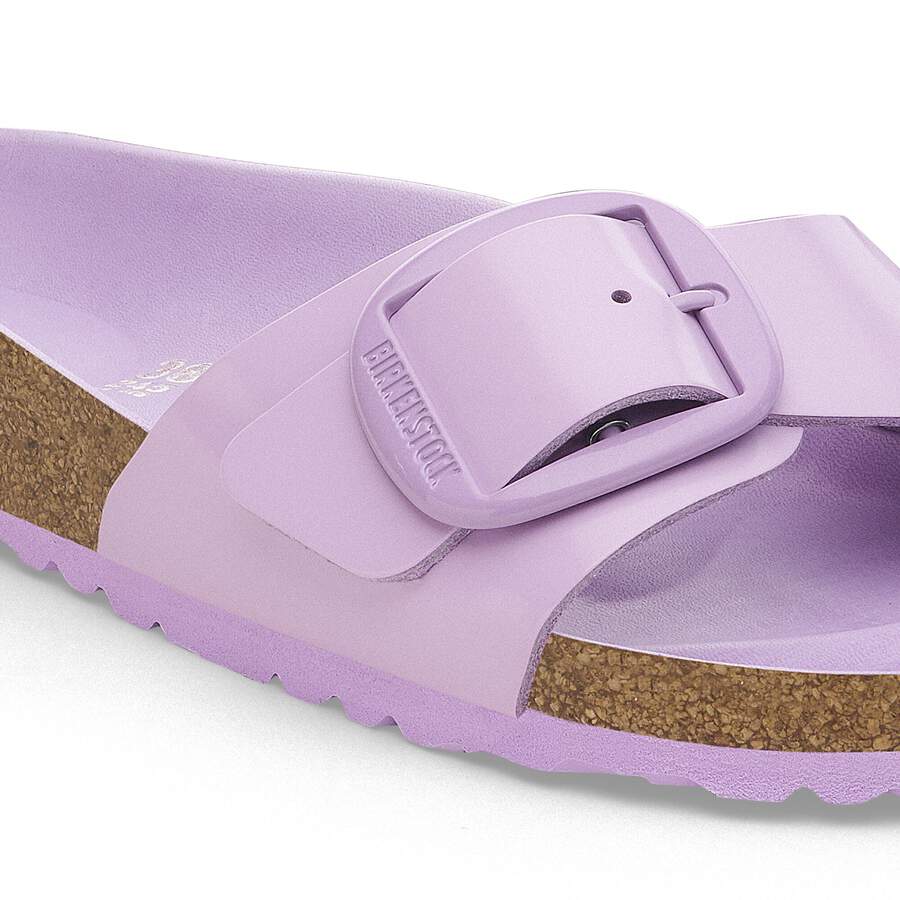 Madrid Big Buckle Natural Leather Patent - High-Shine Crocus Tonal Buckle