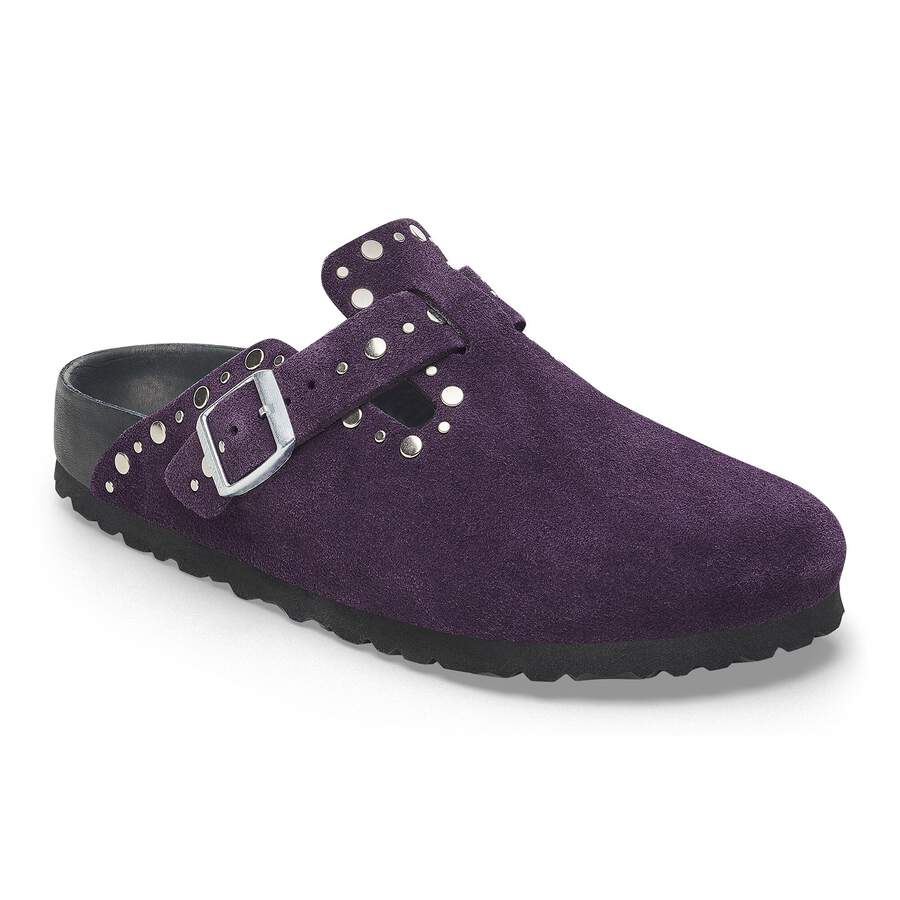 Boston Rivet Suede Leather - Acai