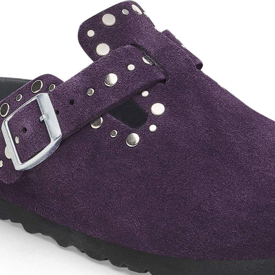 Boston Rivet Suede Leather - Acai