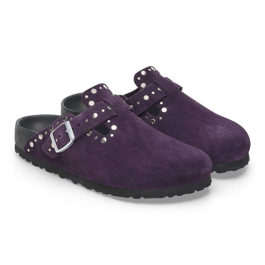 Boston Rivet Suede Leather - Acai