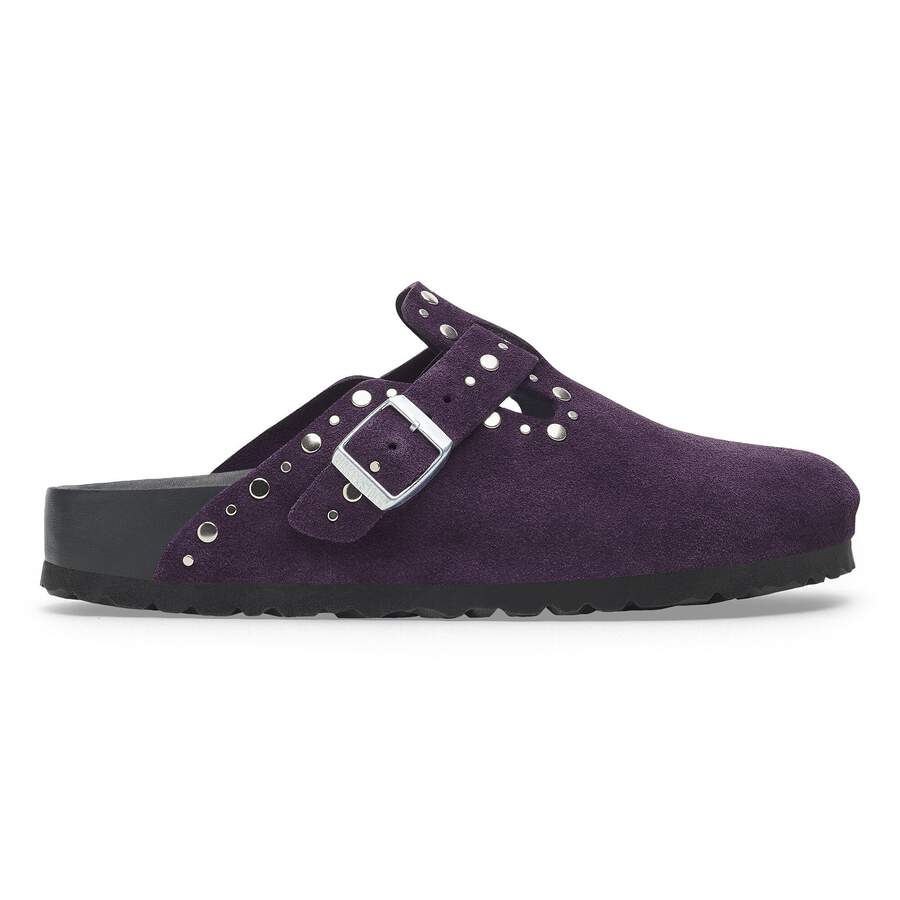 Boston Rivet Suede Leather - Acai