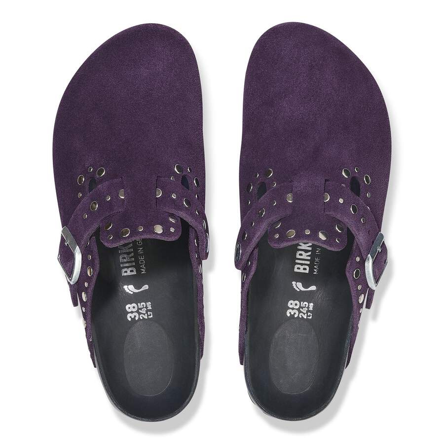 Boston Rivet Suede Leather - Acai