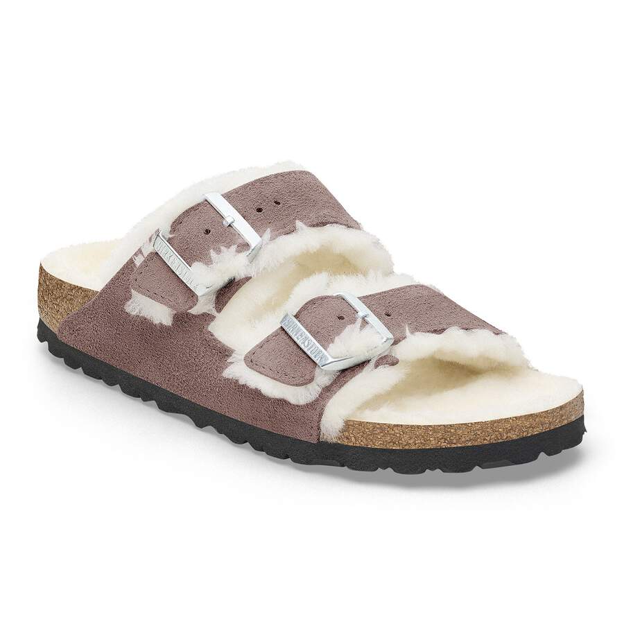 Arizona Shearling Suede Leather/Fur - Faded Purple