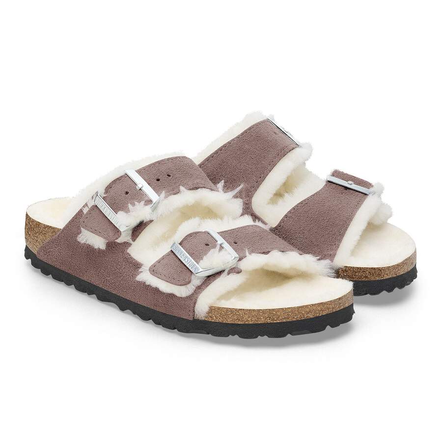 Arizona Shearling Suede Leather/Fur - Faded Purple