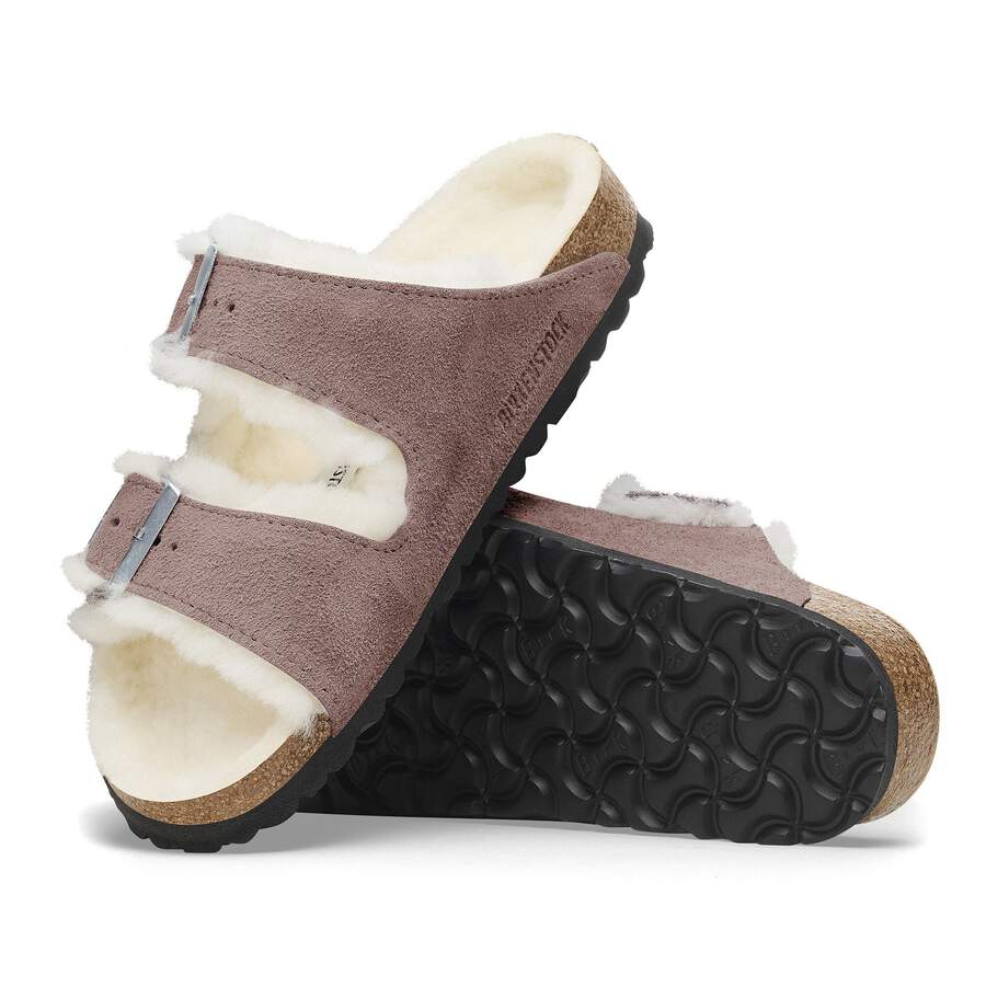 Arizona Shearling Suede Leather/Fur - Faded Purple