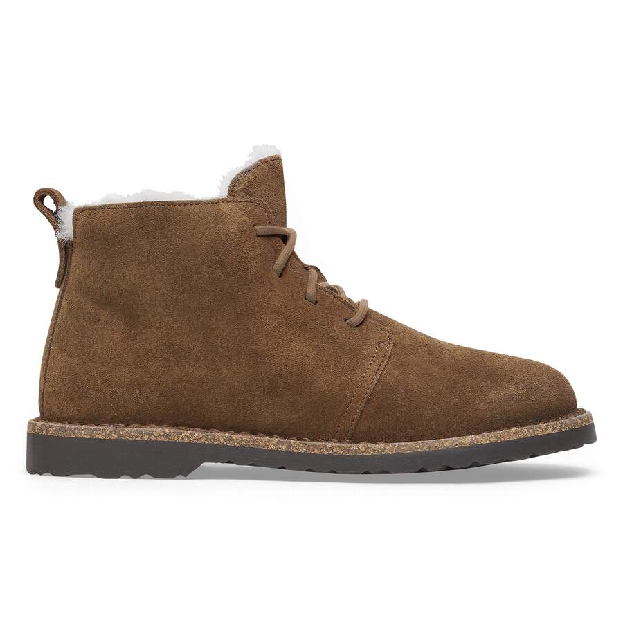 Uppsala Mid Shearling Suede Leather - Dark Tea