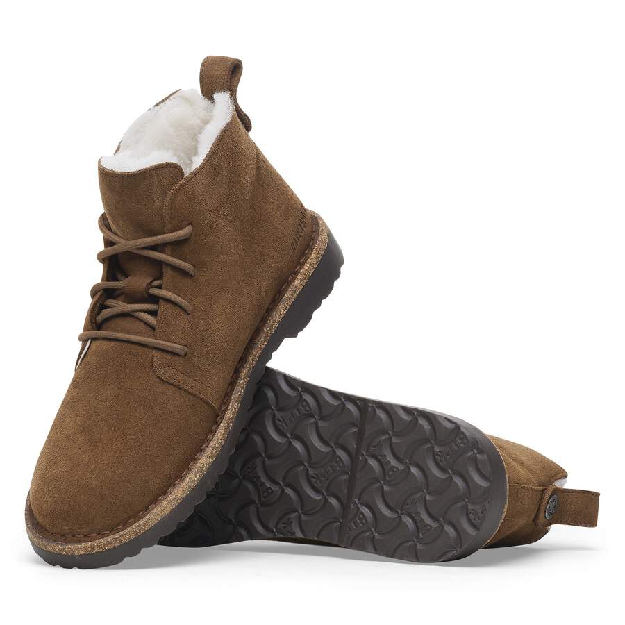 Uppsala Mid Shearling Suede Leather - Dark Tea