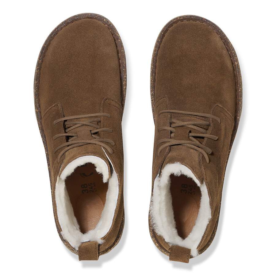 Uppsala Mid Shearling Suede Leather - Dark Tea