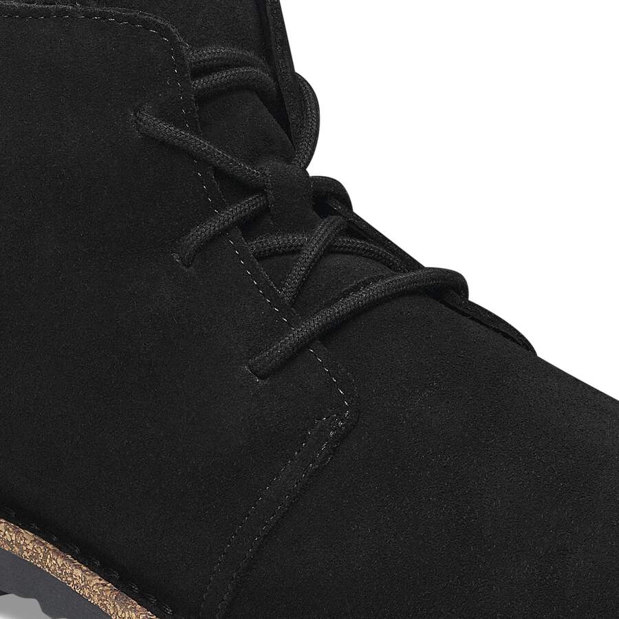 Uppsala Mid Shearling Suede Leather - Black