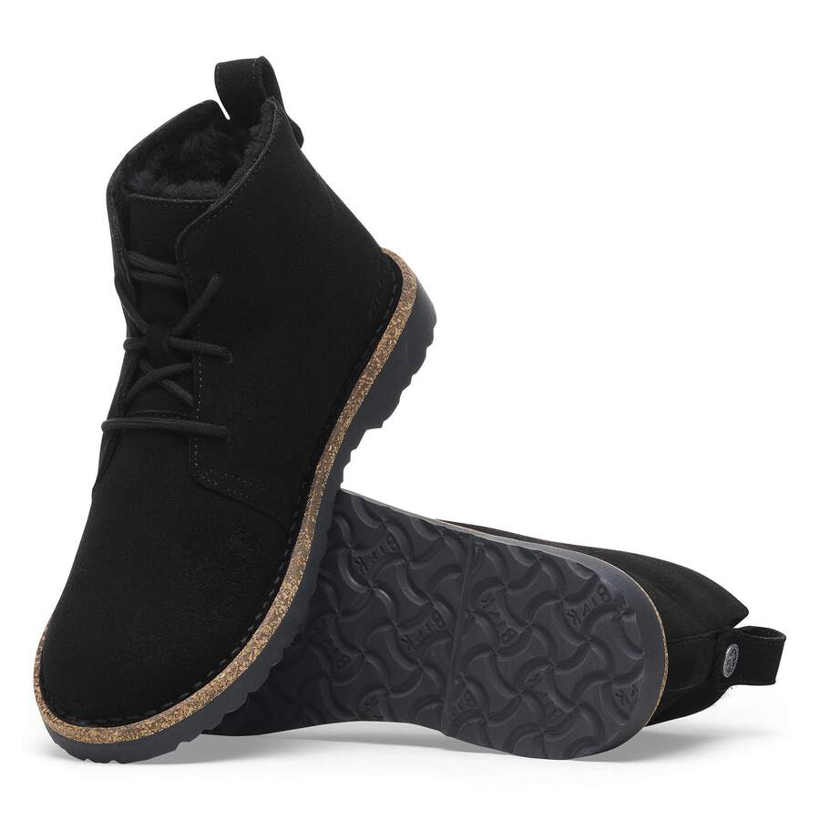 Uppsala Mid Shearling Suede Leather - Black