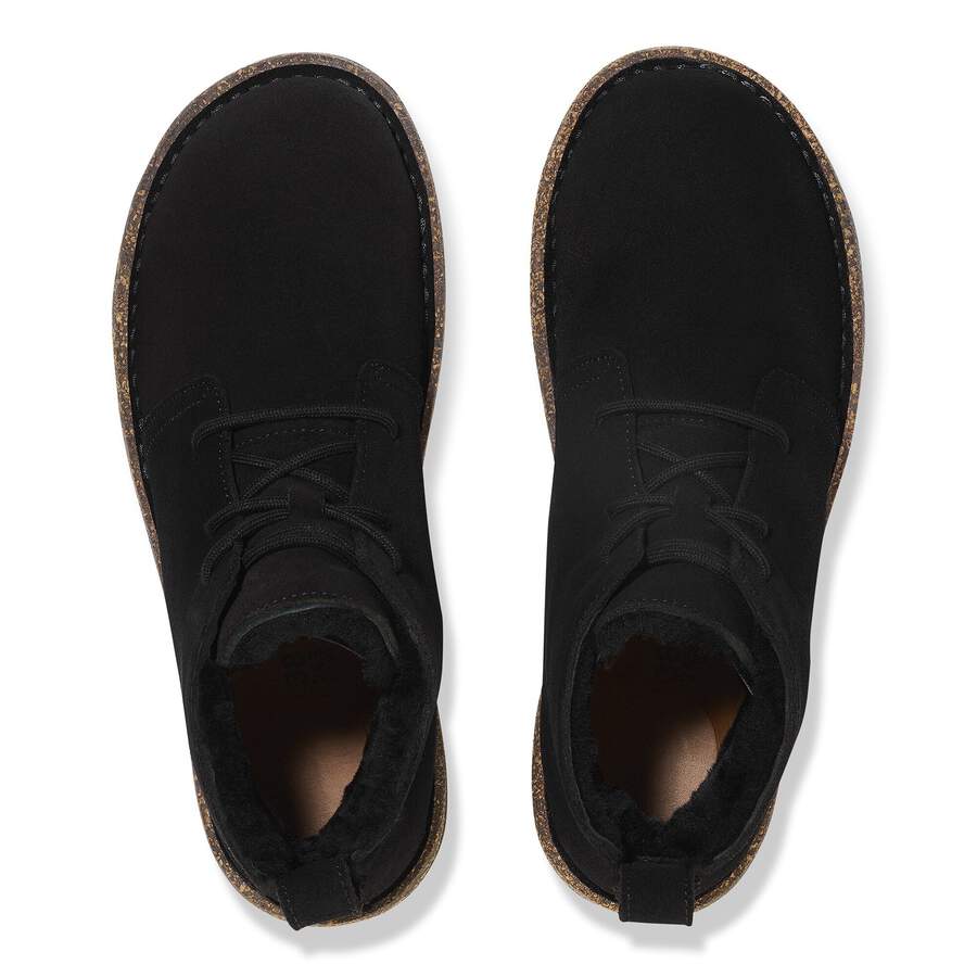 Uppsala Mid Shearling Suede Leather - Black