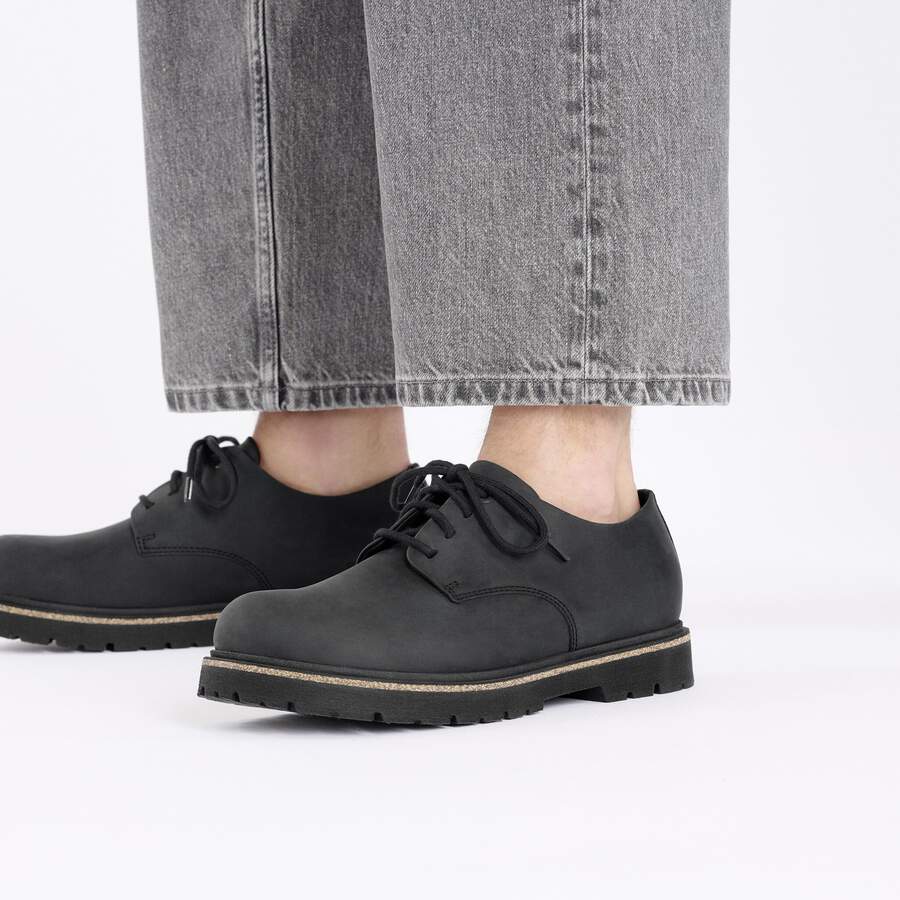 Highwood Lace Low Natural Leather - Black